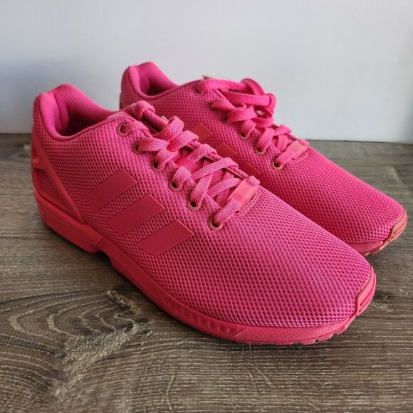 NWT Sample Adidas ZX Flux Athletic Running Shoes Sneakers Shock Pink Mens Size 9 - Picture 3 of 12